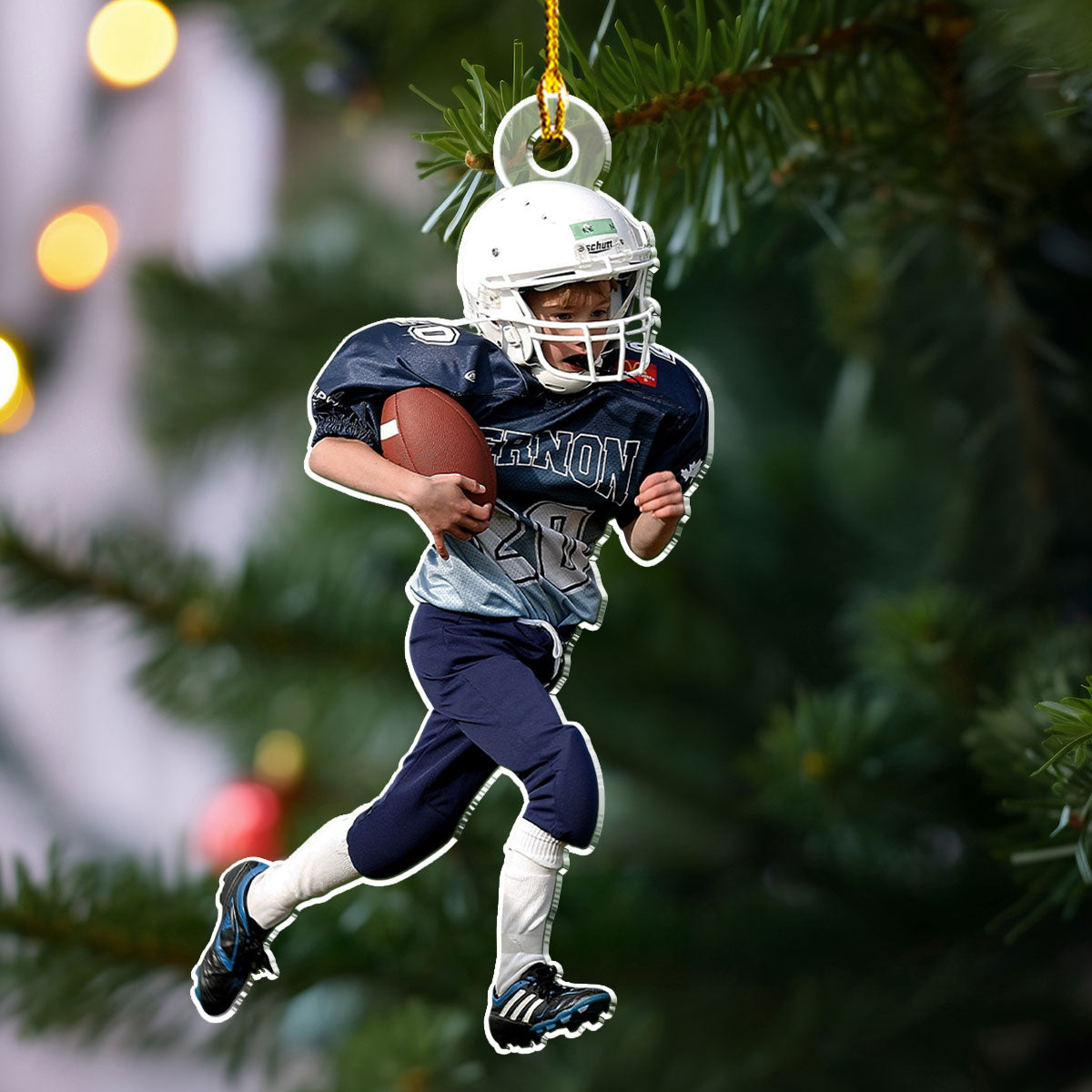 Football Custom Photo - Personalized Custom Acrylic Ornament