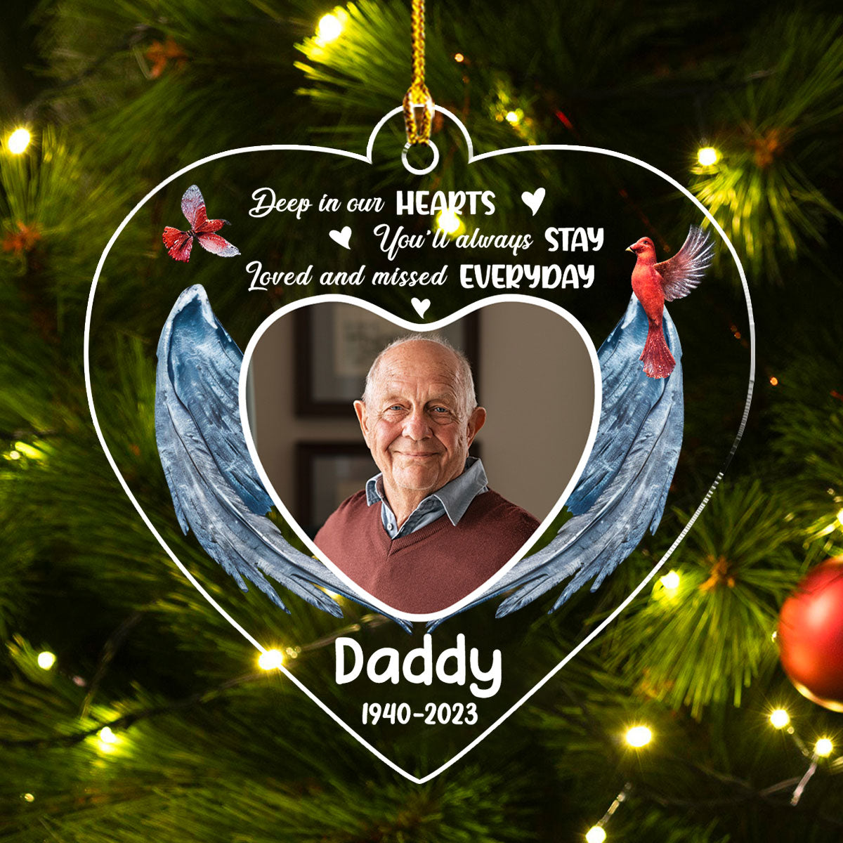 Loved And Missed Everyday - Personalized Custom Acrylic Ornament