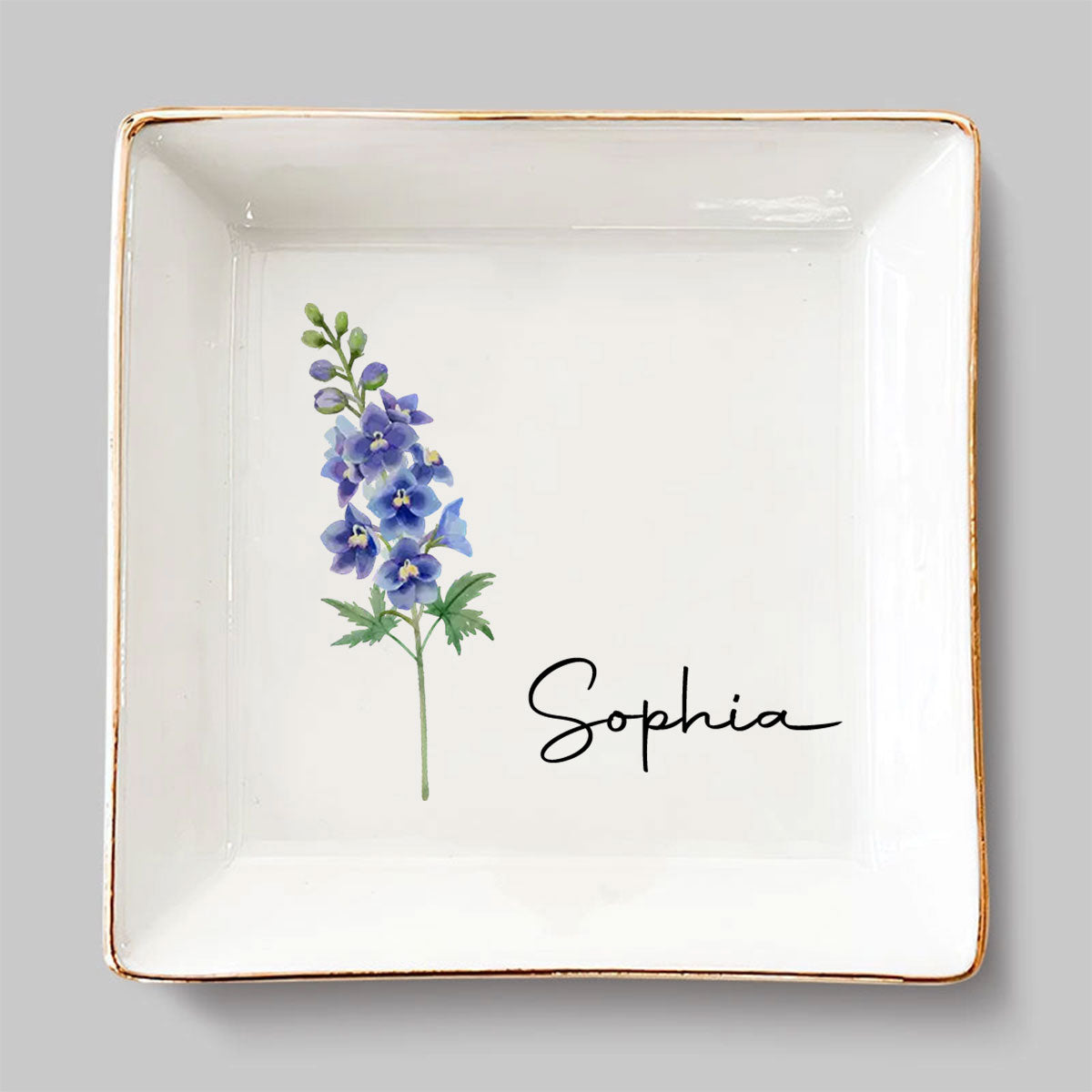 Friends Are Flowers That Never Fade - Personalized Custom Jewelry Dish