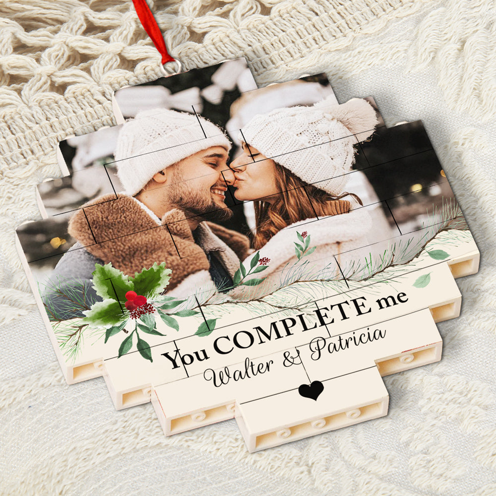 You Complete Me - Personalized Custom Puzzle Ornament