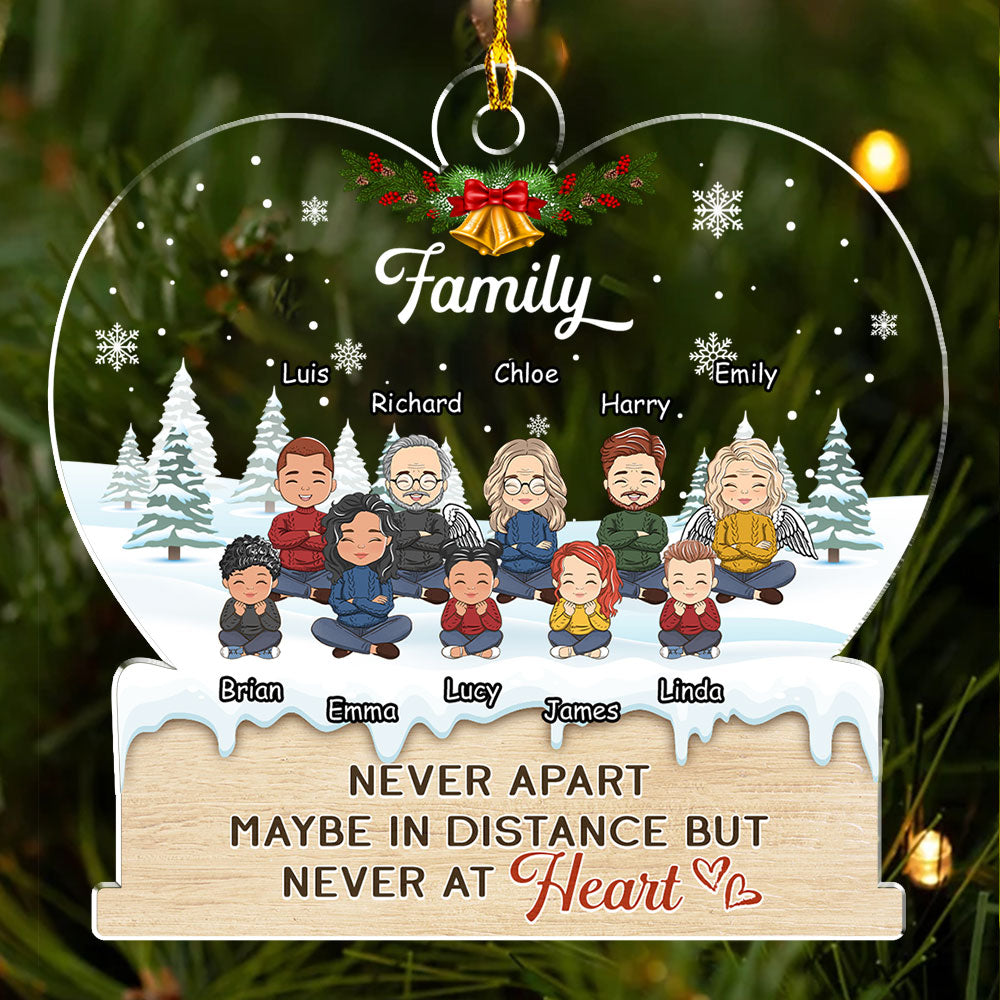 Family Never Apart - Personalized Custom Acrylic Ornament