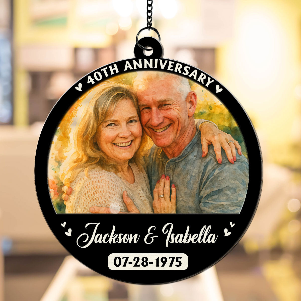 Love Last Forever Couple - Personalized Custom Suncatcher