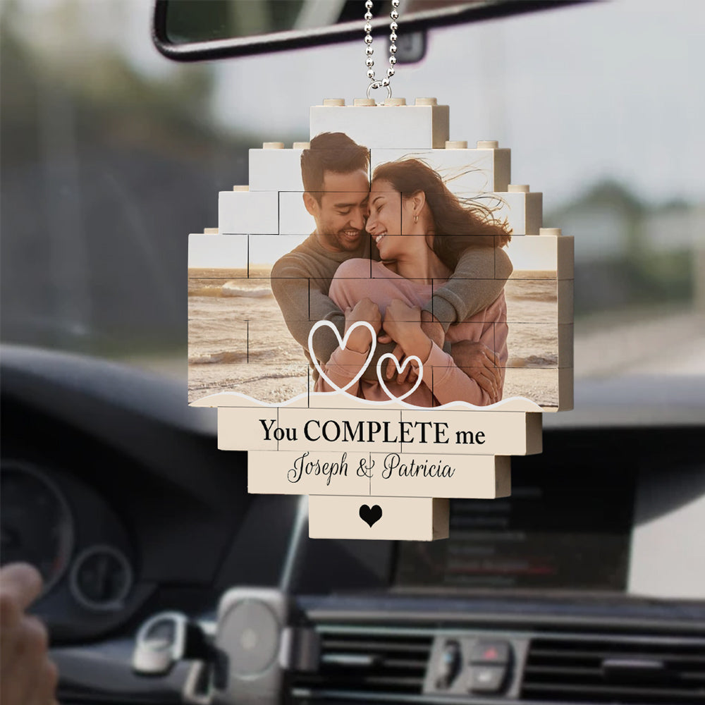 In My Heart - Personalized Custom Puzzle Car Ornament