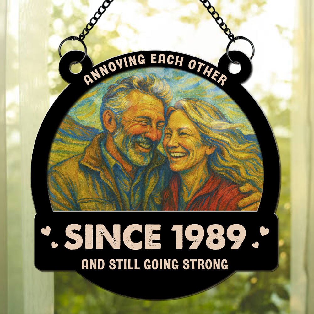 Love From Our First Kiss Still Going Strong - Personalized Custom Suncatcher