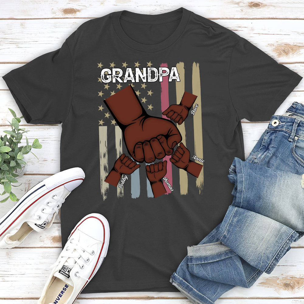 Dad Grandpa And Kids - Personalized Custom Shirt