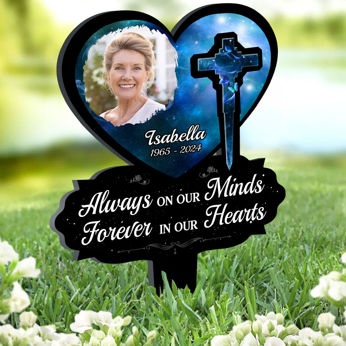 Forever In Our Hearts - Personalized Custom Acrylic Garden Stake