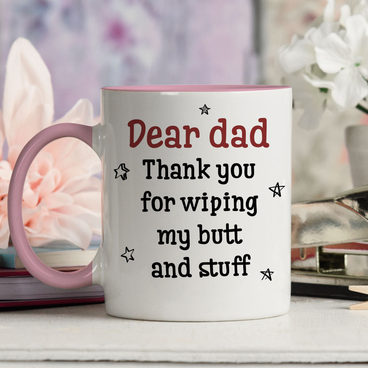 Wiping My Bum - Personalized Custom Accent Mug