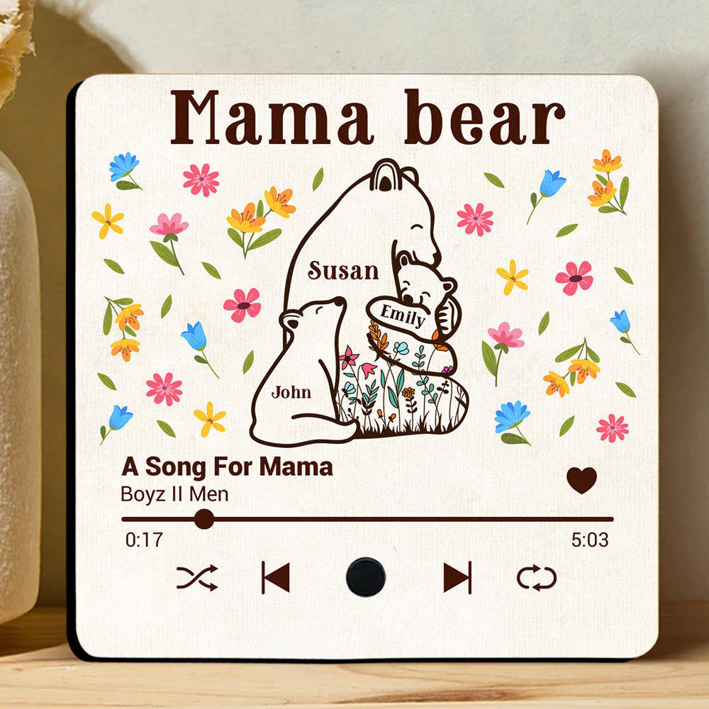 Mama Bear - Personalized Custom Music Fridge Magnet