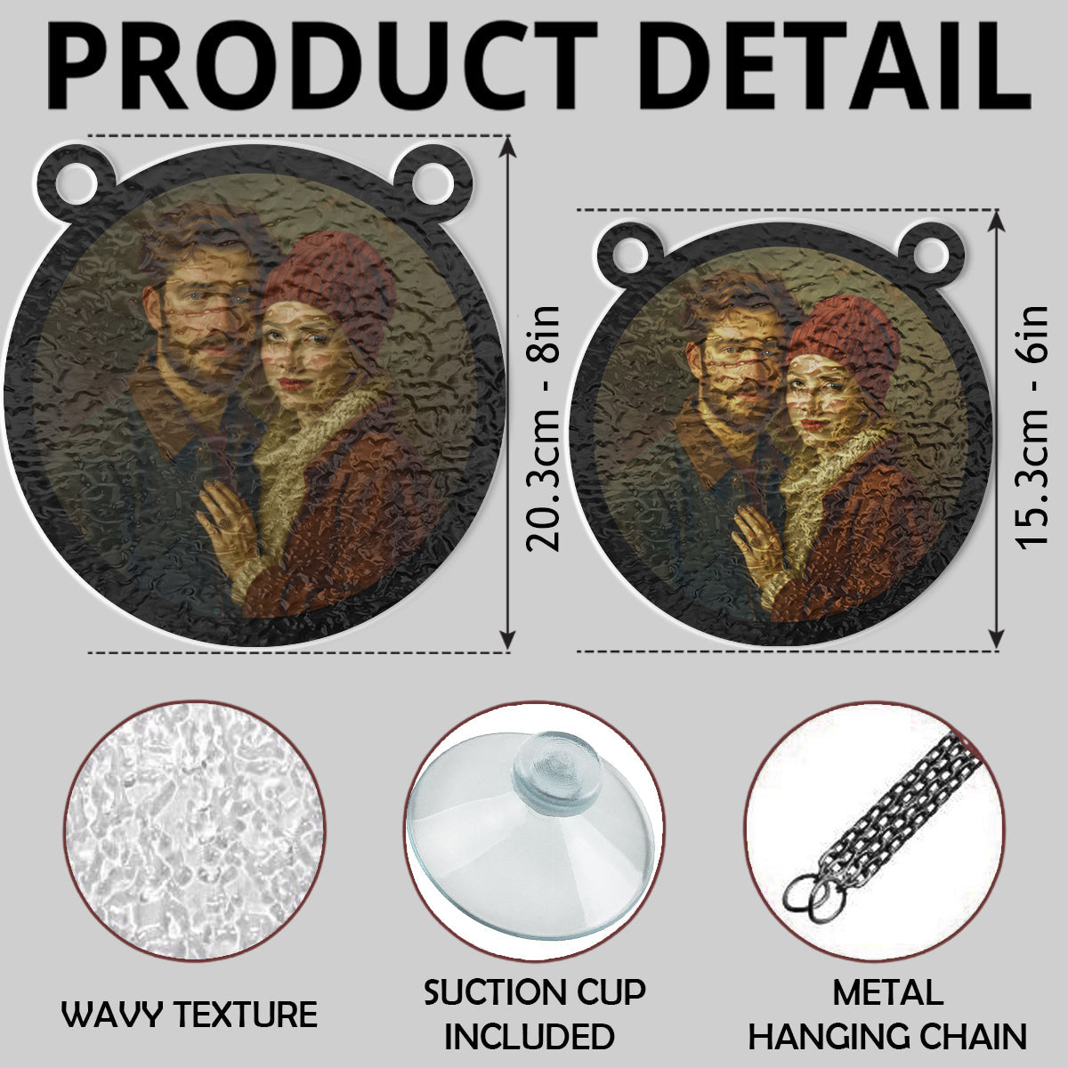 You And Me - Personalized Custom Wavy Suncatcher