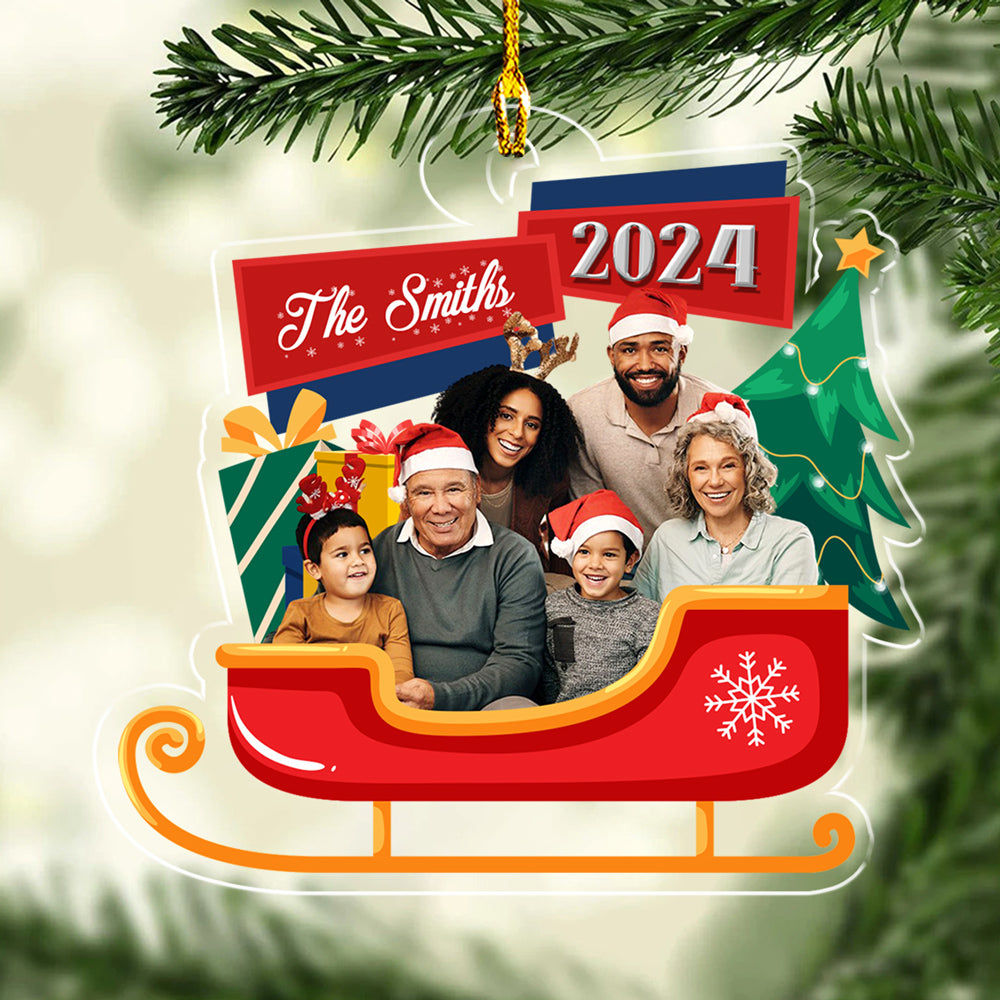 Family Christmas 2024 - Personalized Custom Acrylic Ornament
