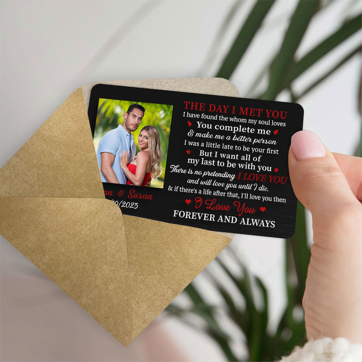 The Day I Met You - Personalized Custom Wallet Card