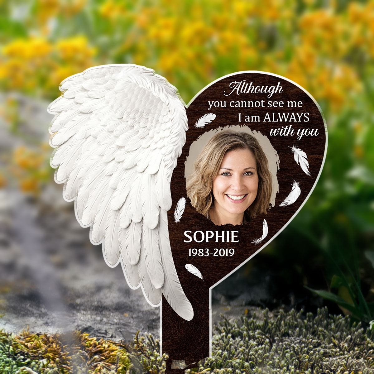 Right Here For You - Personalized Custom Acrylic Garden Stake