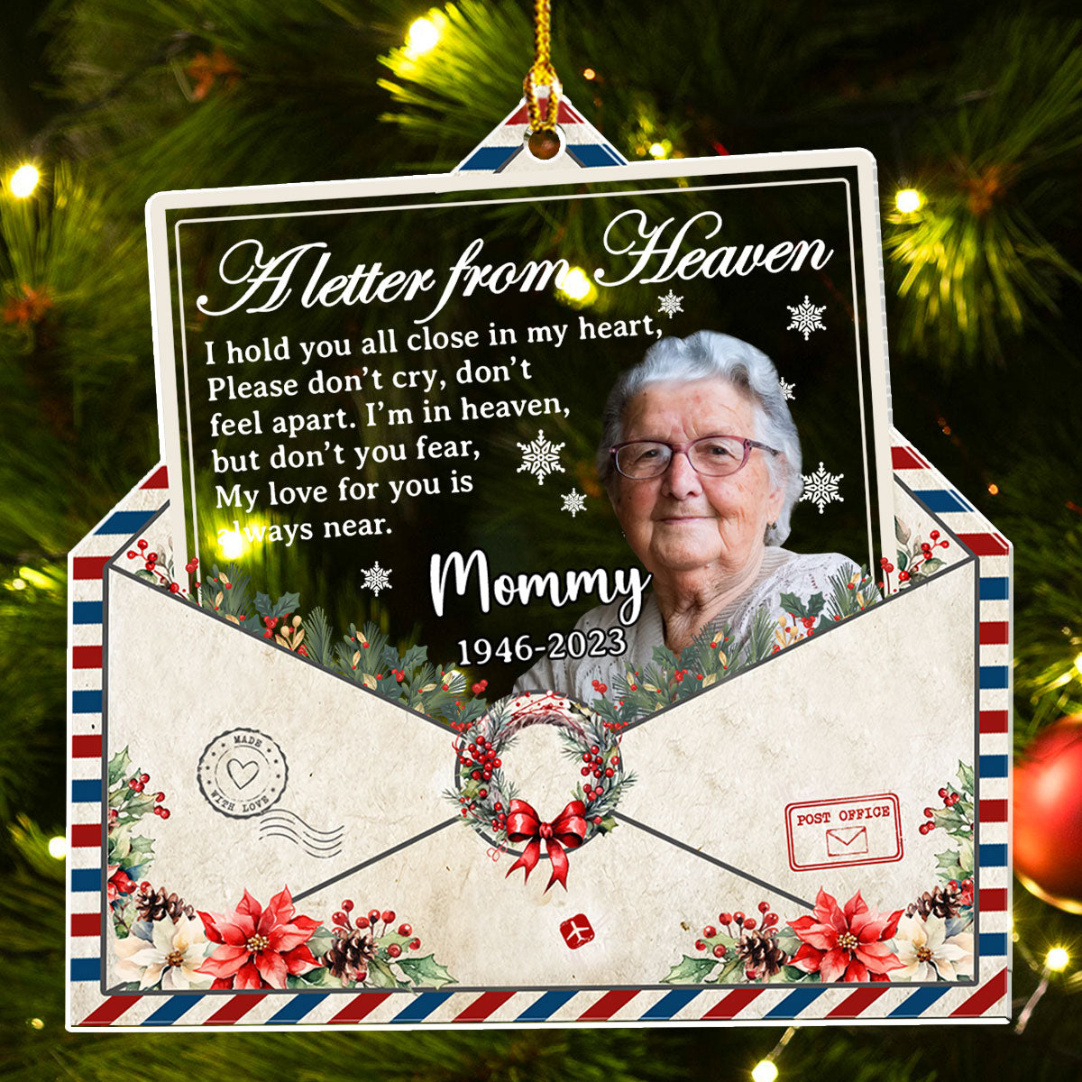 Letter From Heaven - Personalized Custom Acrylic Ornament
