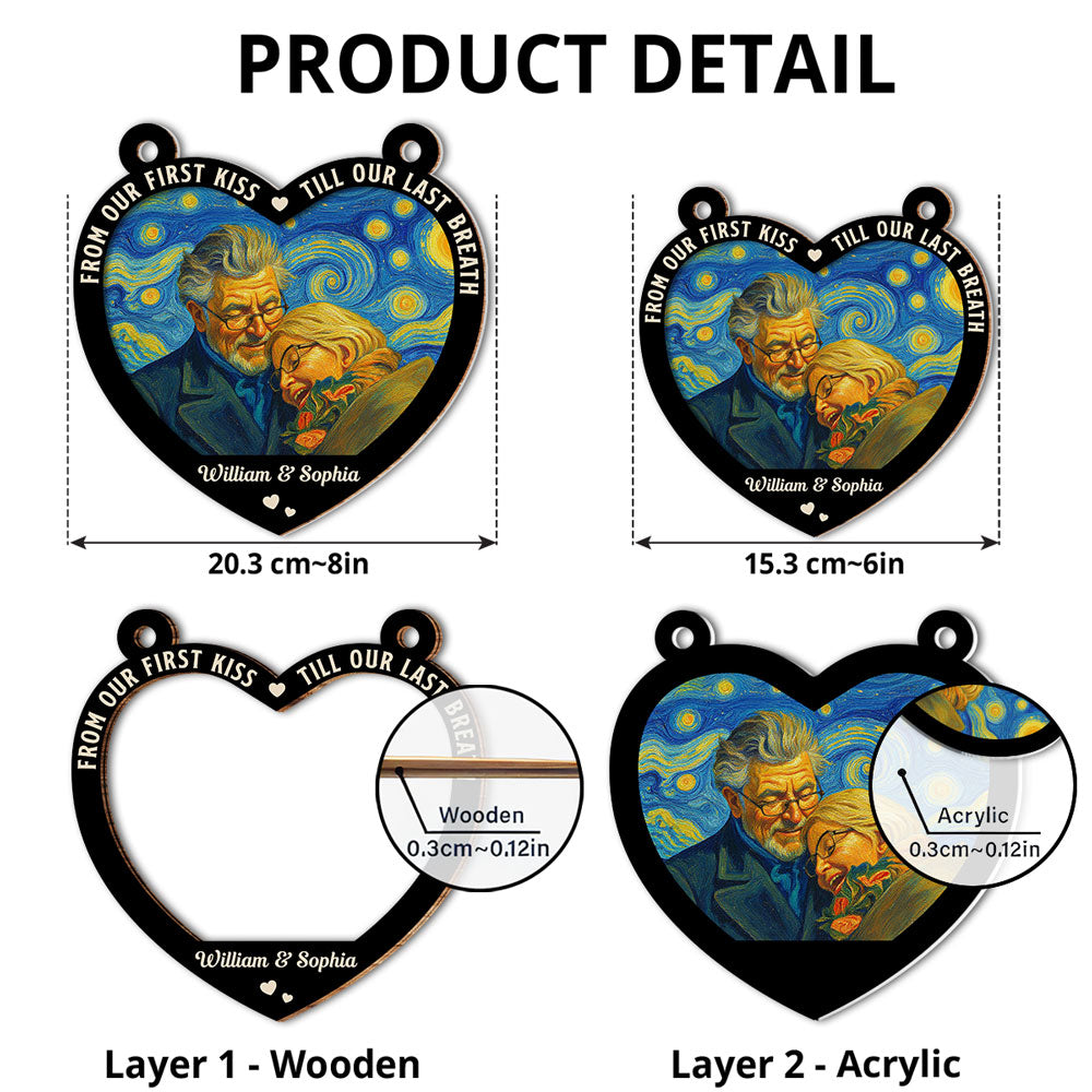 Couple From Our First Kiss - Personalized Custom Suncatcher