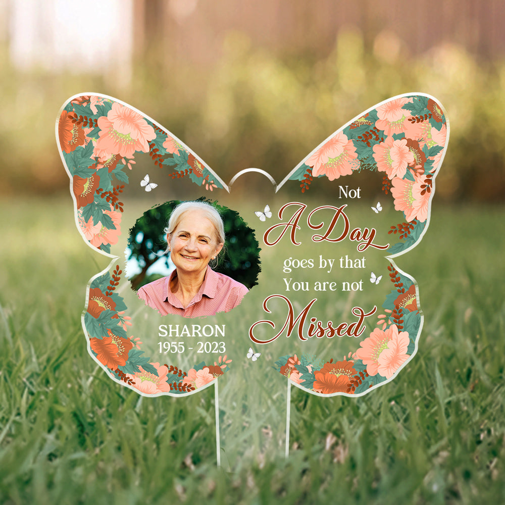 Custom Photo Your Wings Were Ready - Personalized Custom Acrylic Garden Stake