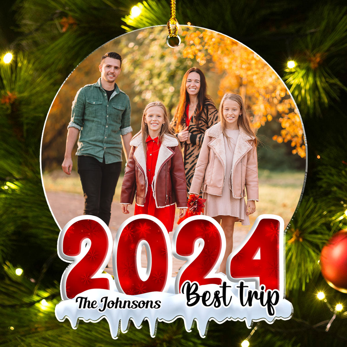 Best Trip 2024 - Personalized Custom Acrylic Ornament