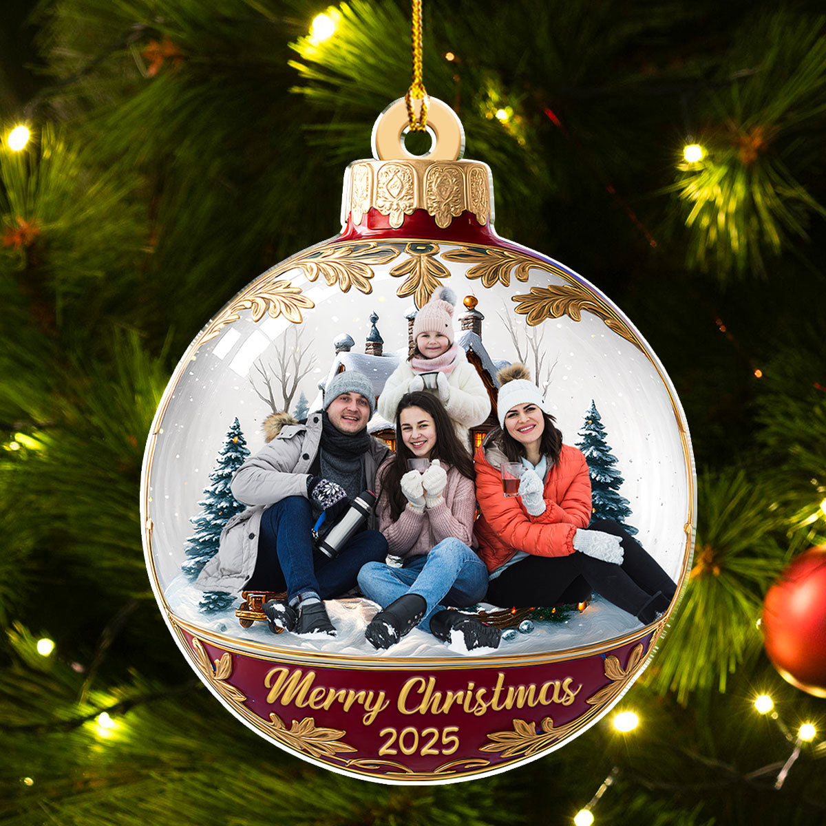 Our Family Photo - Personalized Custom Acrylic Ornament