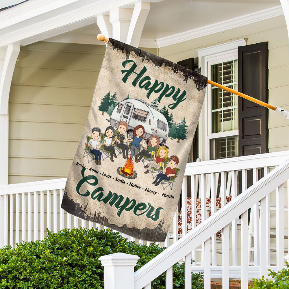 Happy Camper - Personalized Custom Flag