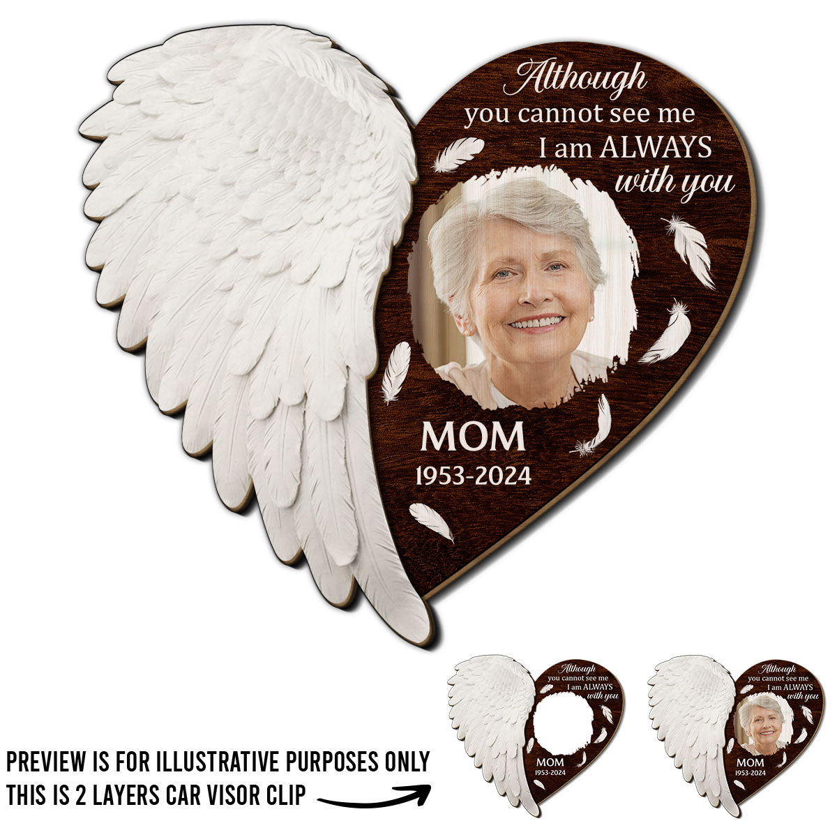 Right Here For You - Personalized Custom Car Visor Clip