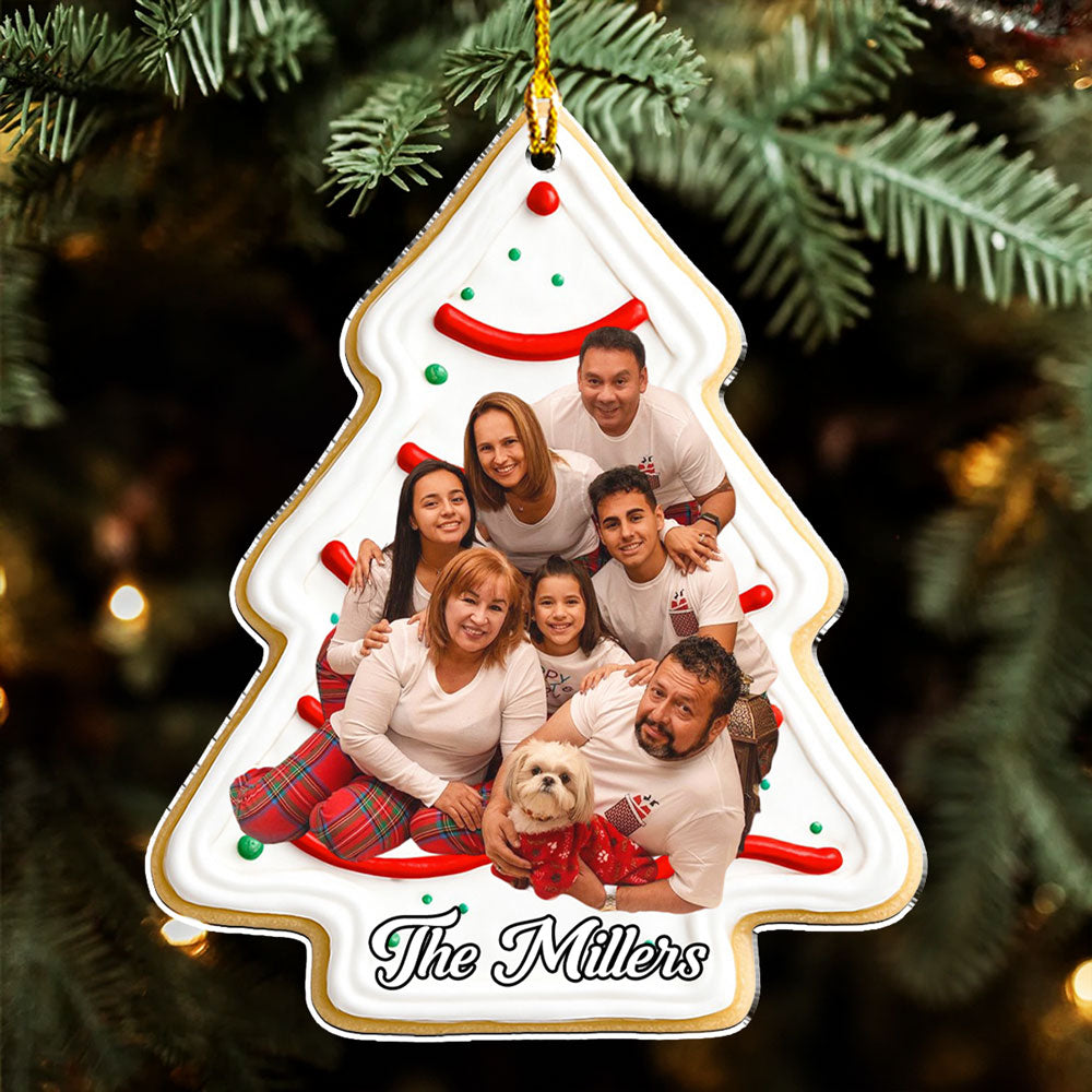 Christmas Tree Cake Photo - Personalized Custom Acrylic Ornament
