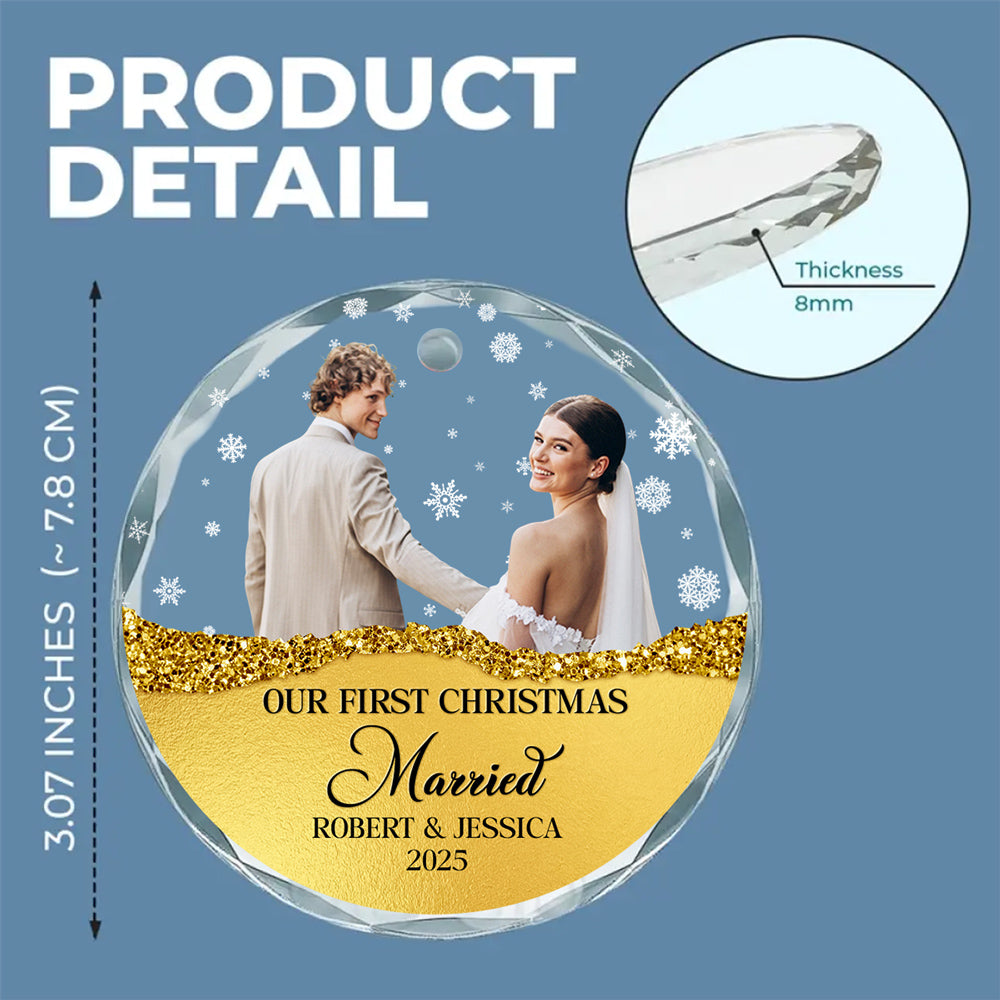The Year We Became - Personalized Custom Glass Ornament