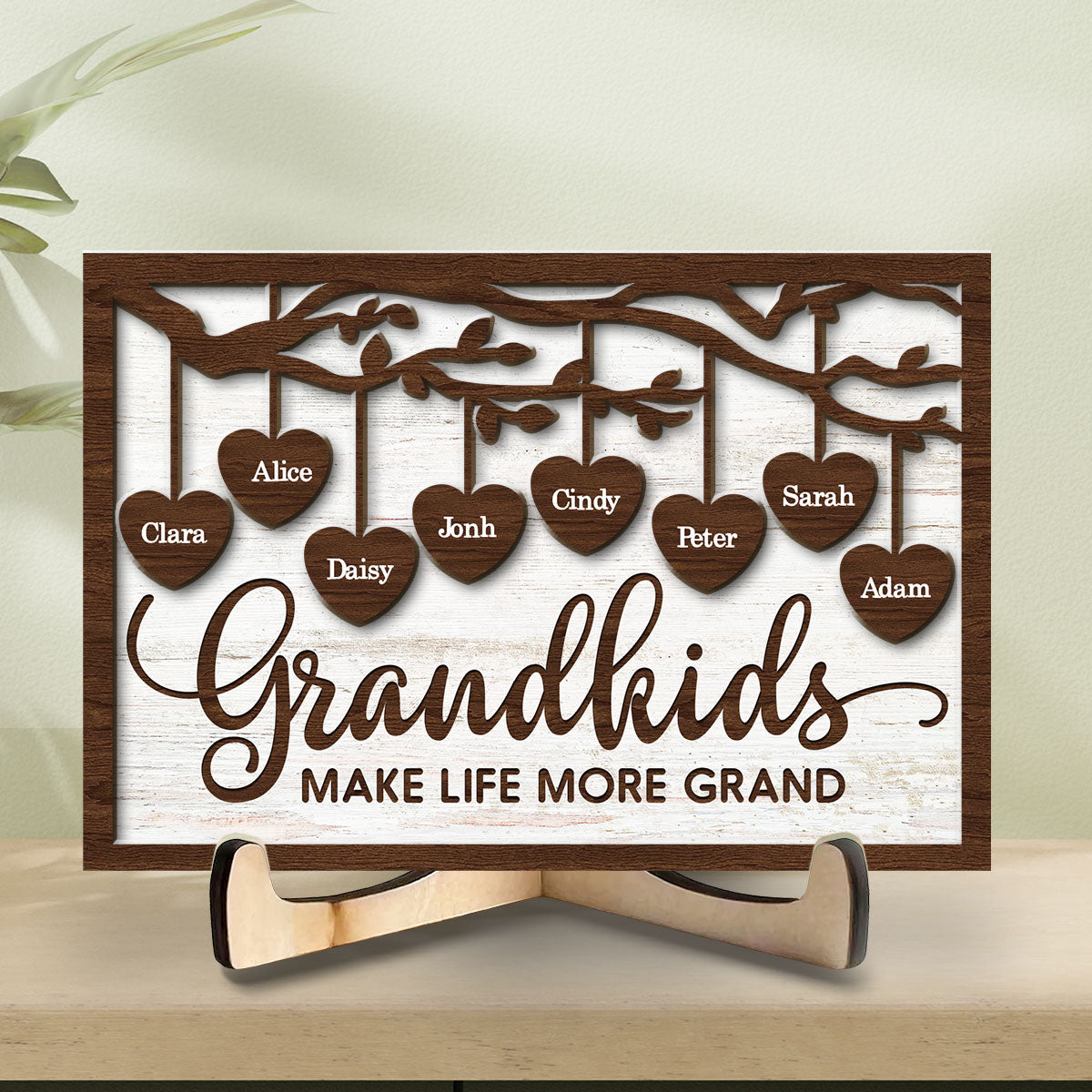 I Love My Grandkids - Personalized Wooden Plaque
