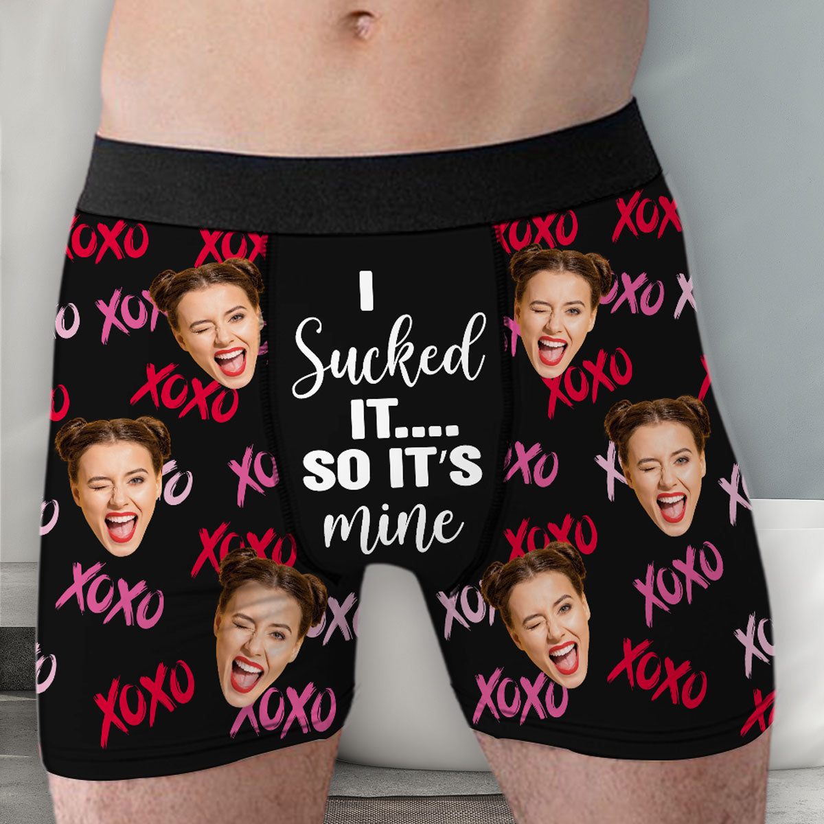 Sucked It  - Personalized Photo Men's Boxer Briefs