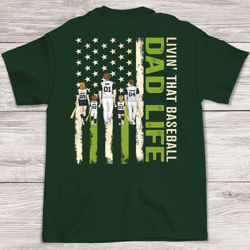 Proud Best Baseball Softball Dad Ever - Personalized Custom Shirt