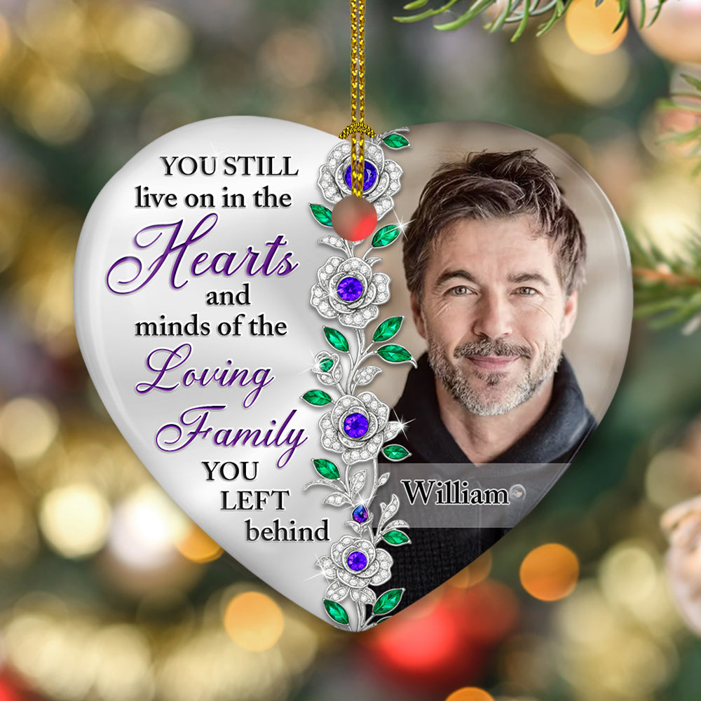 Hearts And Minds Of The Loving Family - Personalized Custom Ceramic Ornament