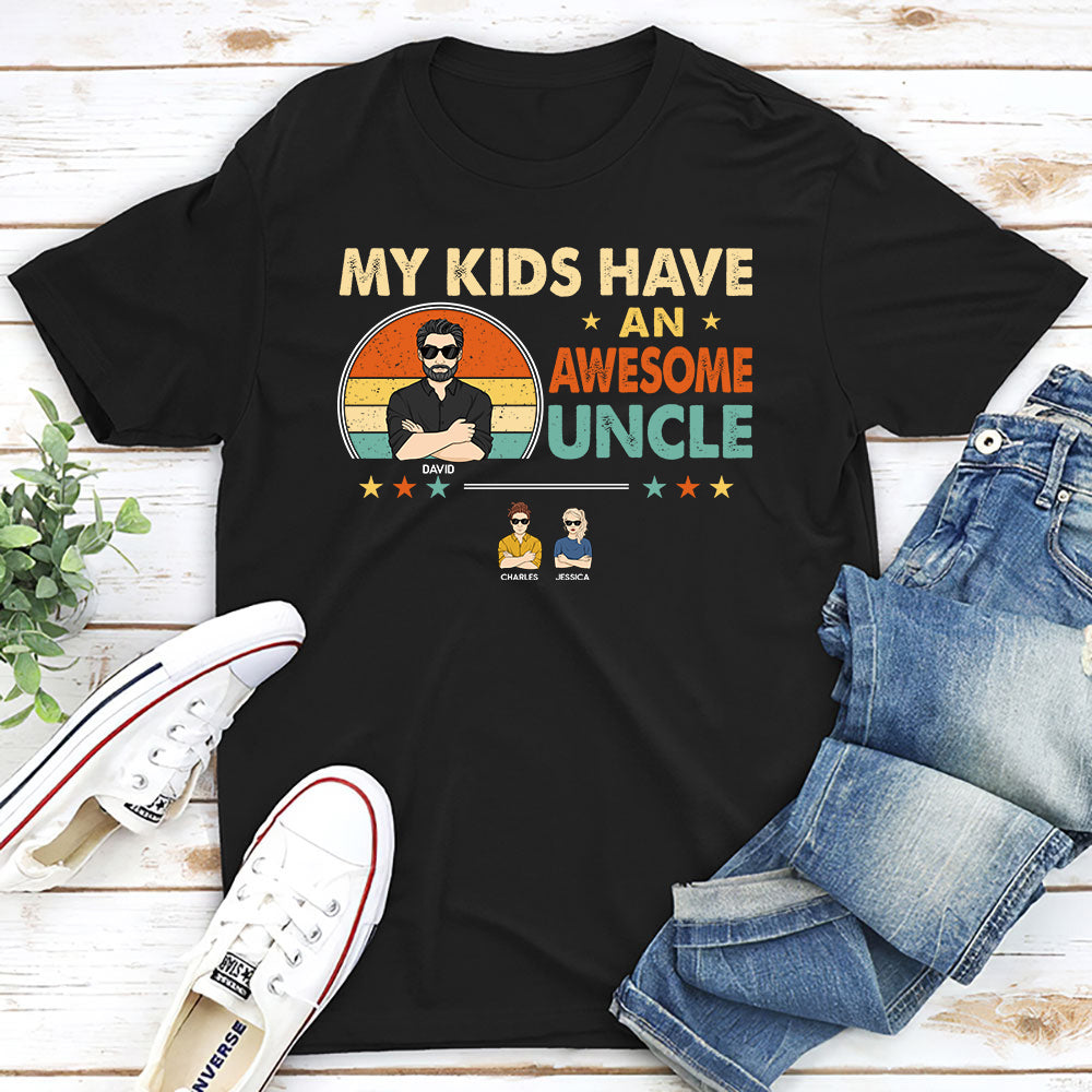 My Grandkids Have An Awesome Papa - Personalized Custom Shirt