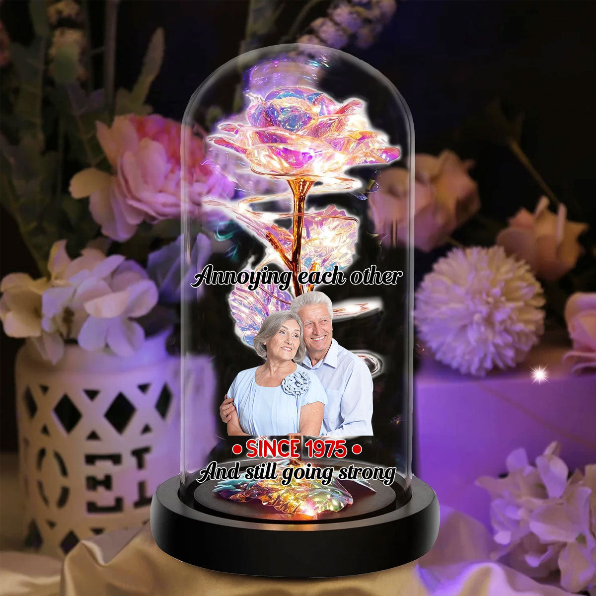 Annoying Each Other For Many Years Still Going Strong - Personalized Custom Sparkly Rose
