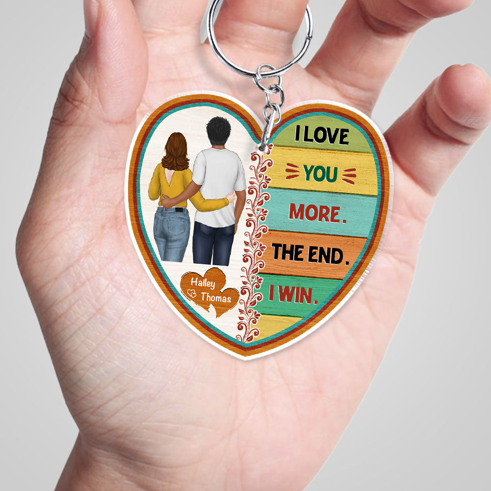 I Love You More - Personalized Custom Acrylic Keychain