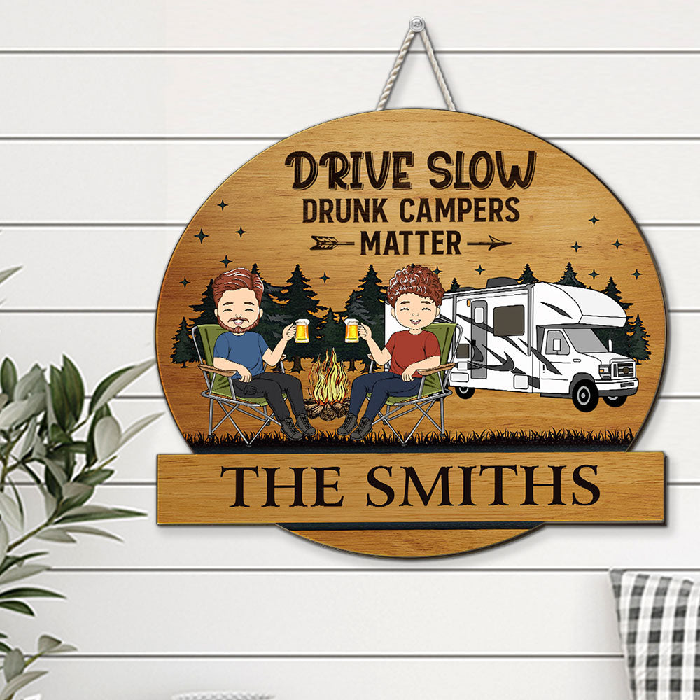 Camping Partners For Life - Personalized Custom Wood Sign