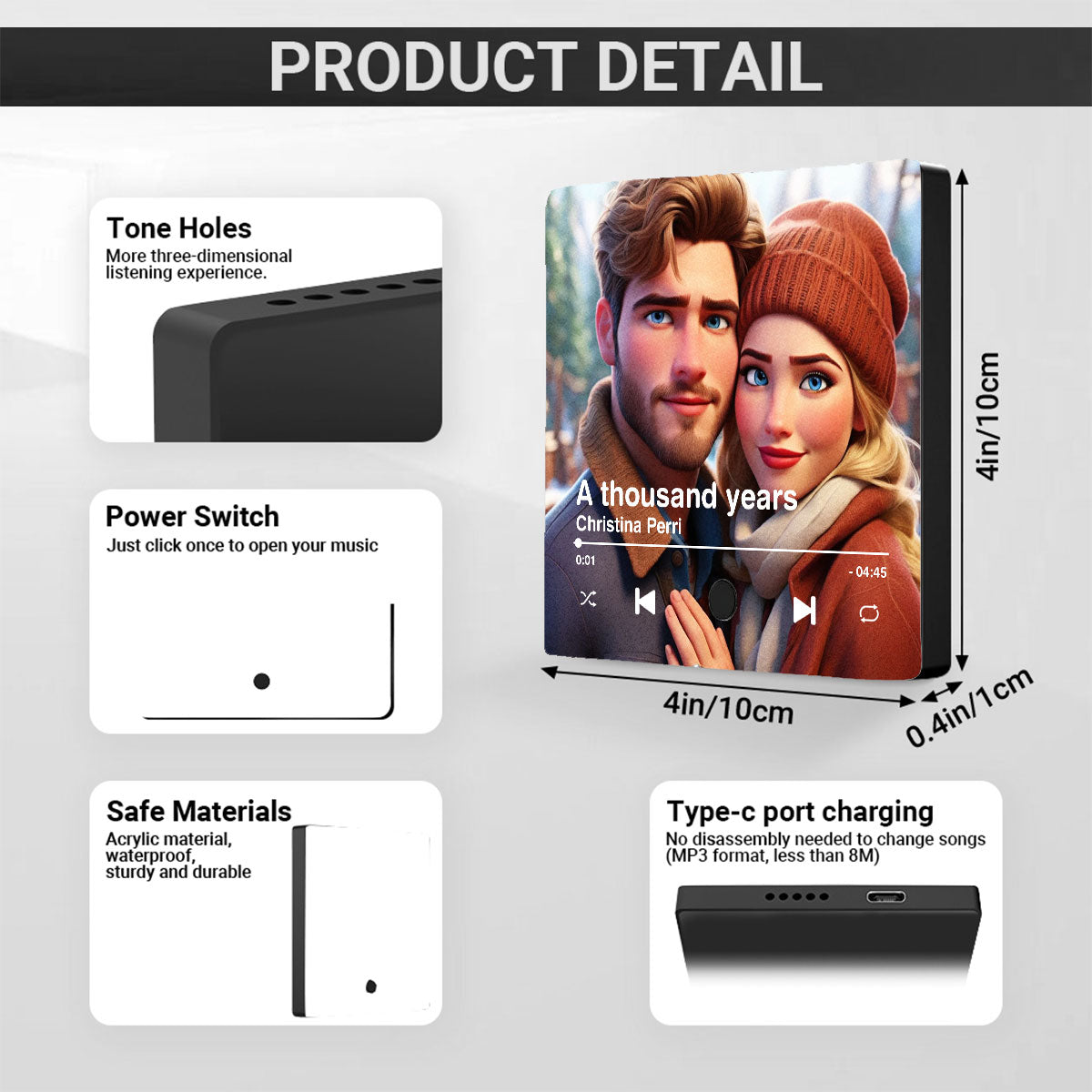 I Love You Forever - Personalized Custom Music Fridge Magnet