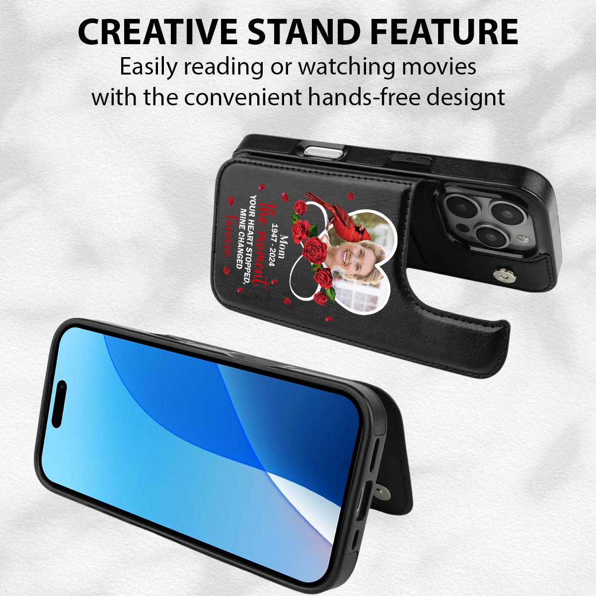 My Heart Changed Forever - Personalized Custom Leather Phone Case