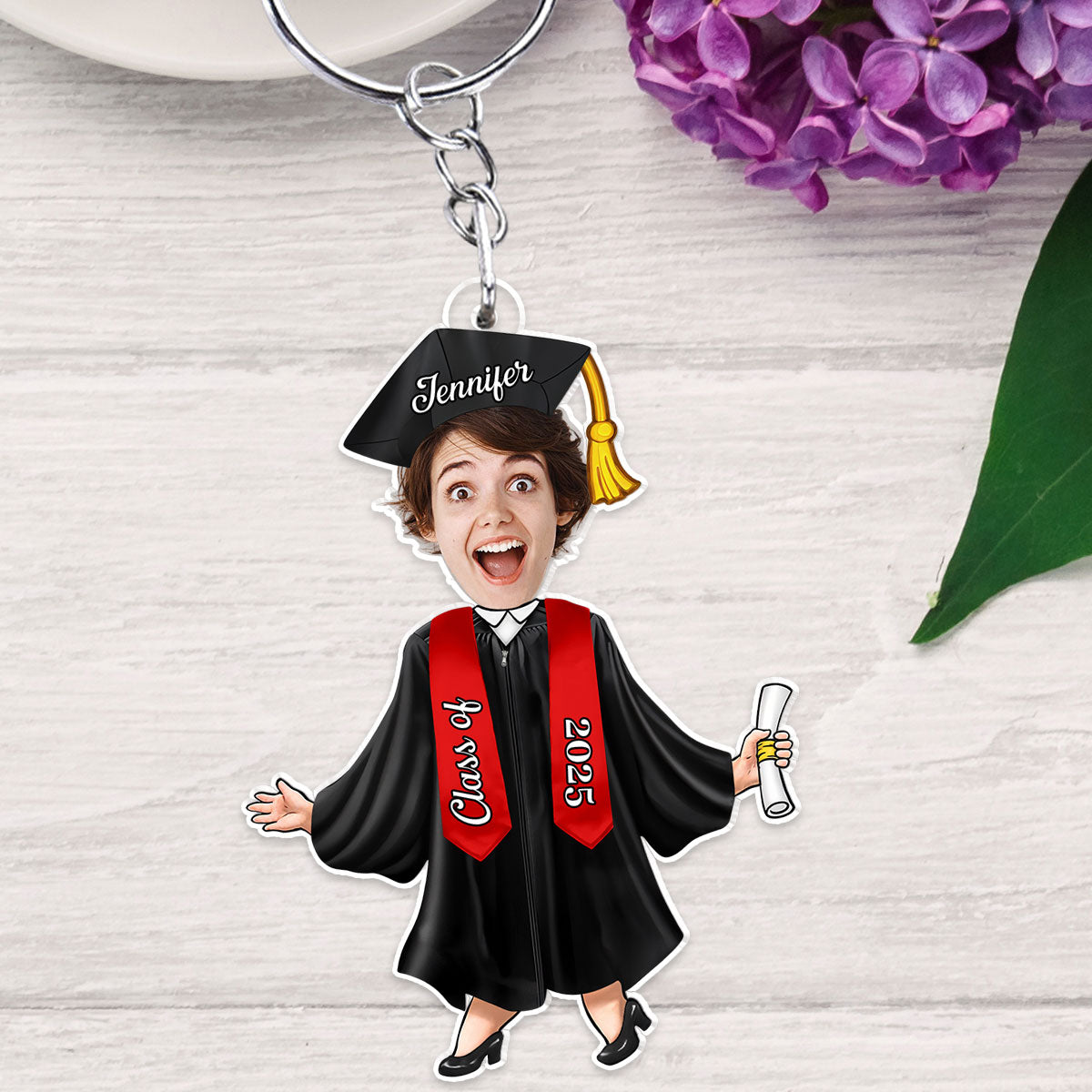 Happy Graduation New Adventure - Personalized Custom Acrylic Keychain
