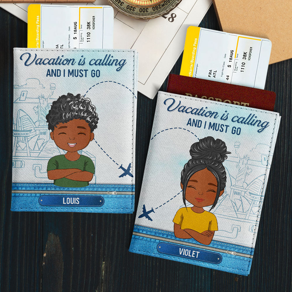 Vacation Is Calling - Personalized Custom Couple Passport Cover