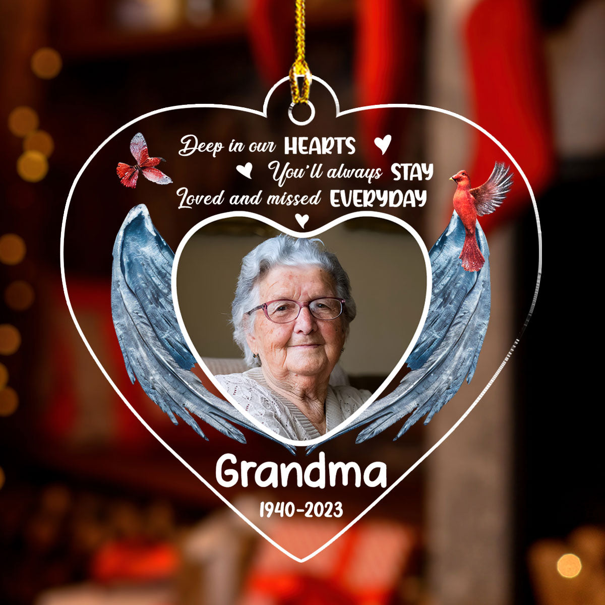 Loved And Missed Everyday - Personalized Custom Acrylic Ornament