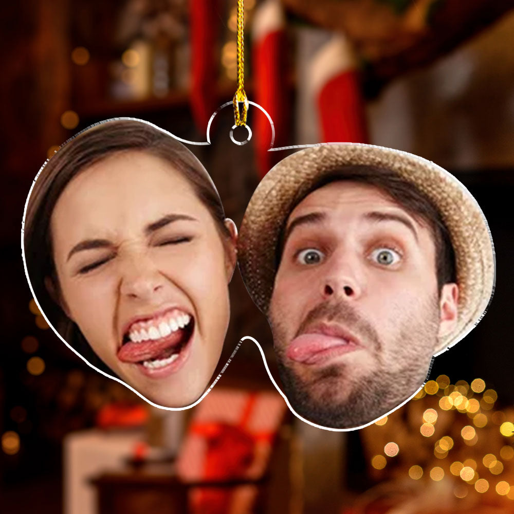 Funny Face Christmas - Personalized Custom Acrylic Ornament