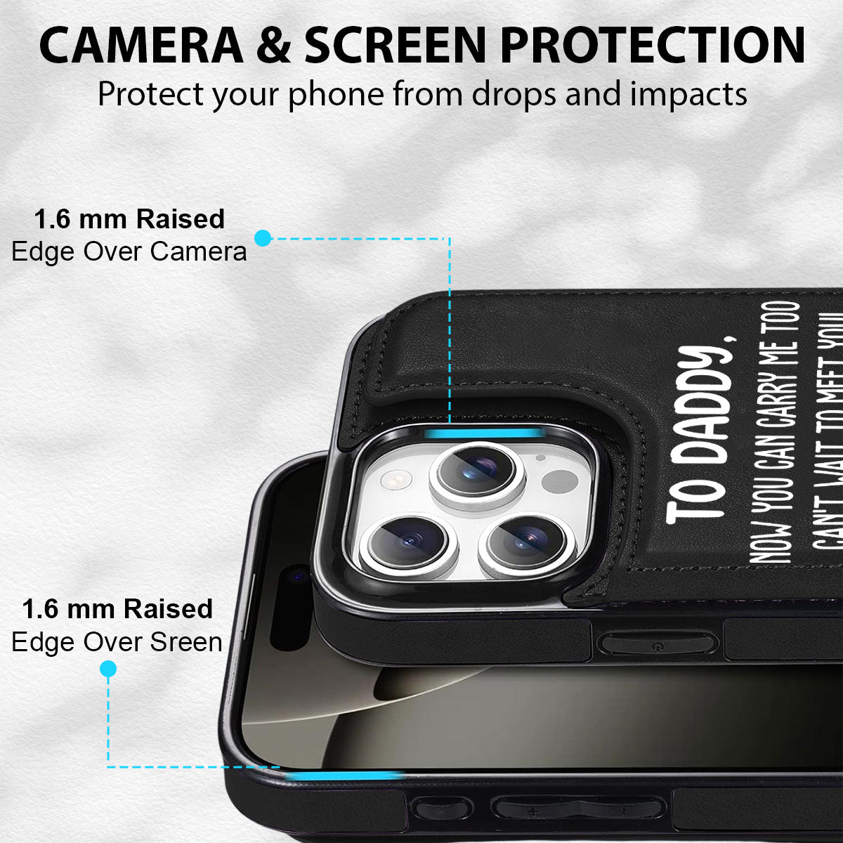 Can Not Wait To Meet You - Personalized Custom Leather Phone Case