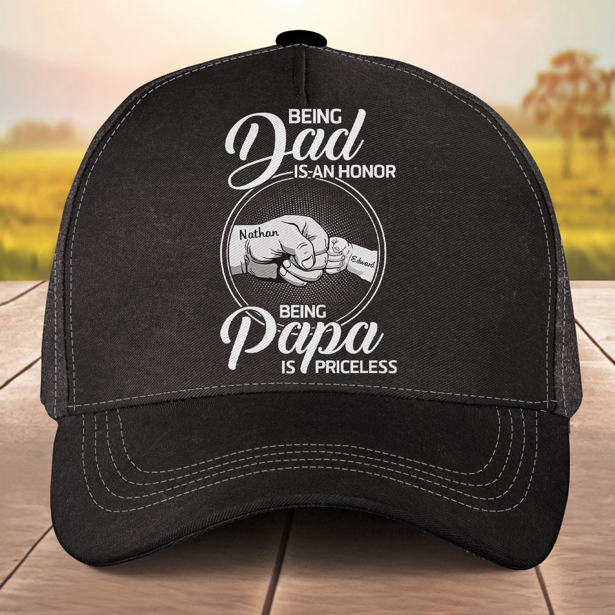 Being Dad Is An Honor - Personalized Classic Cap