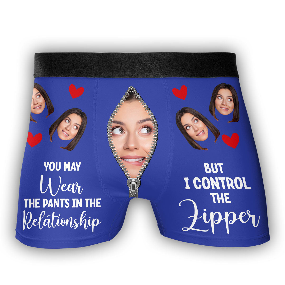 You Purr And I Growl Louder - Personalized Photo Men's Boxer Briefs