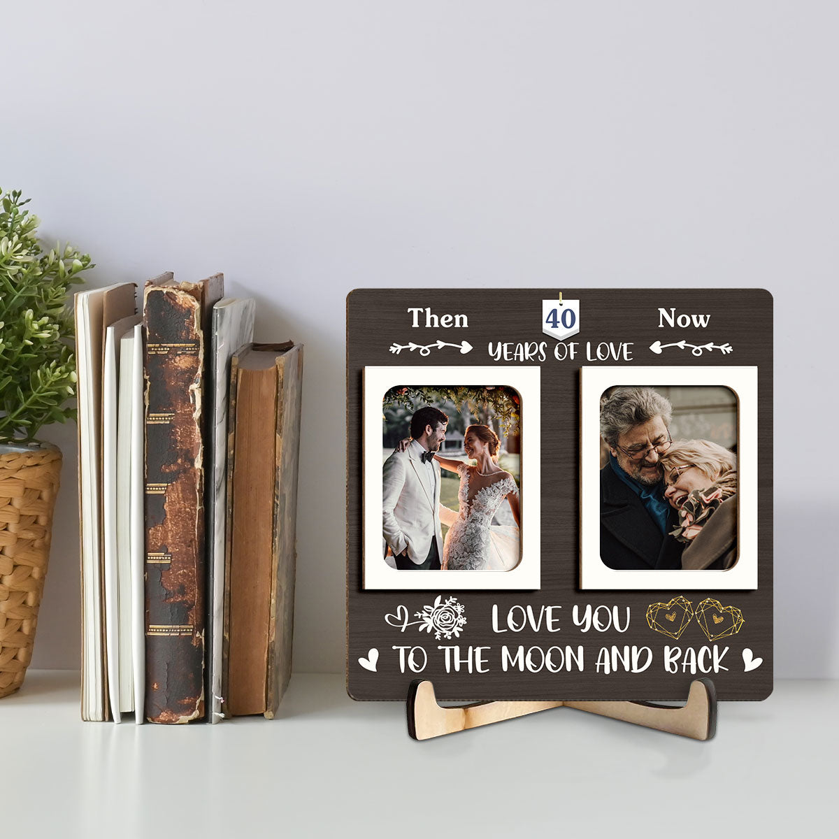 Then And Now - Personalized Custom Wooden Plaque