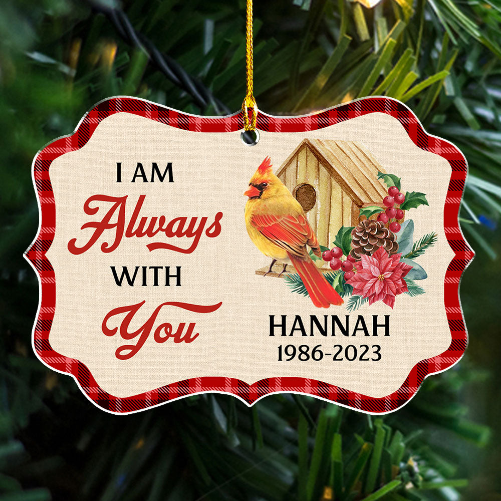 Cardinal Christmas Ornament - Personalized Custom Acrylic Ornament