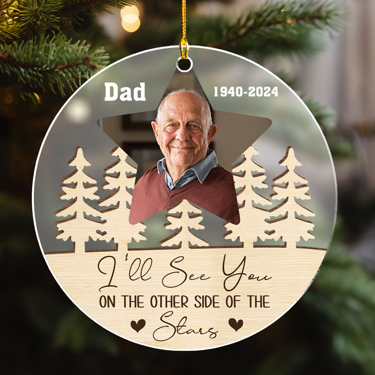 Other Side Of The Stars - Personalized Custom Frosted Acrylic Ornament