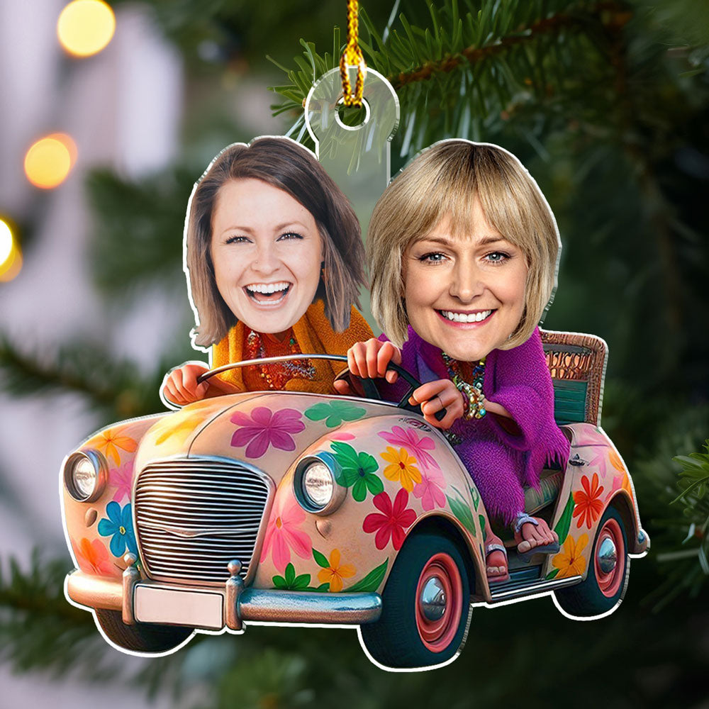 Bestie In Car - Personalized Custom Acrylic Ornament