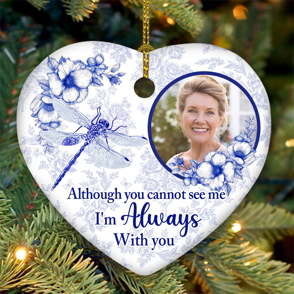 Although You Cannot See Me -  Personalized Custom Ceramic Ornament