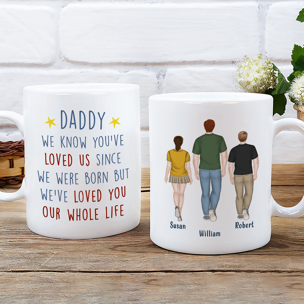 Love Between Dad And Kids - Personalized Custom Coffee Mug