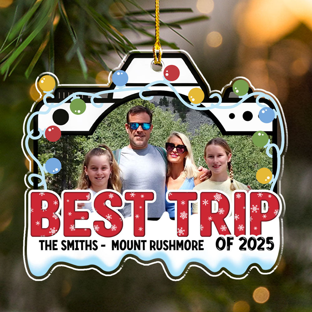 Best Trip Ever - Personalized Custom Acrylic Ornament