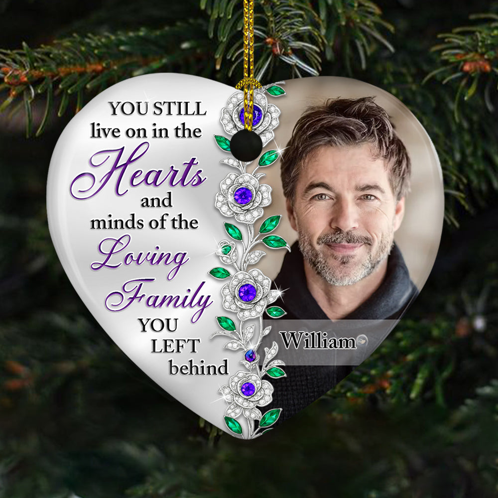 Hearts And Minds Of The Loving Family - Personalized Custom Ceramic Ornament